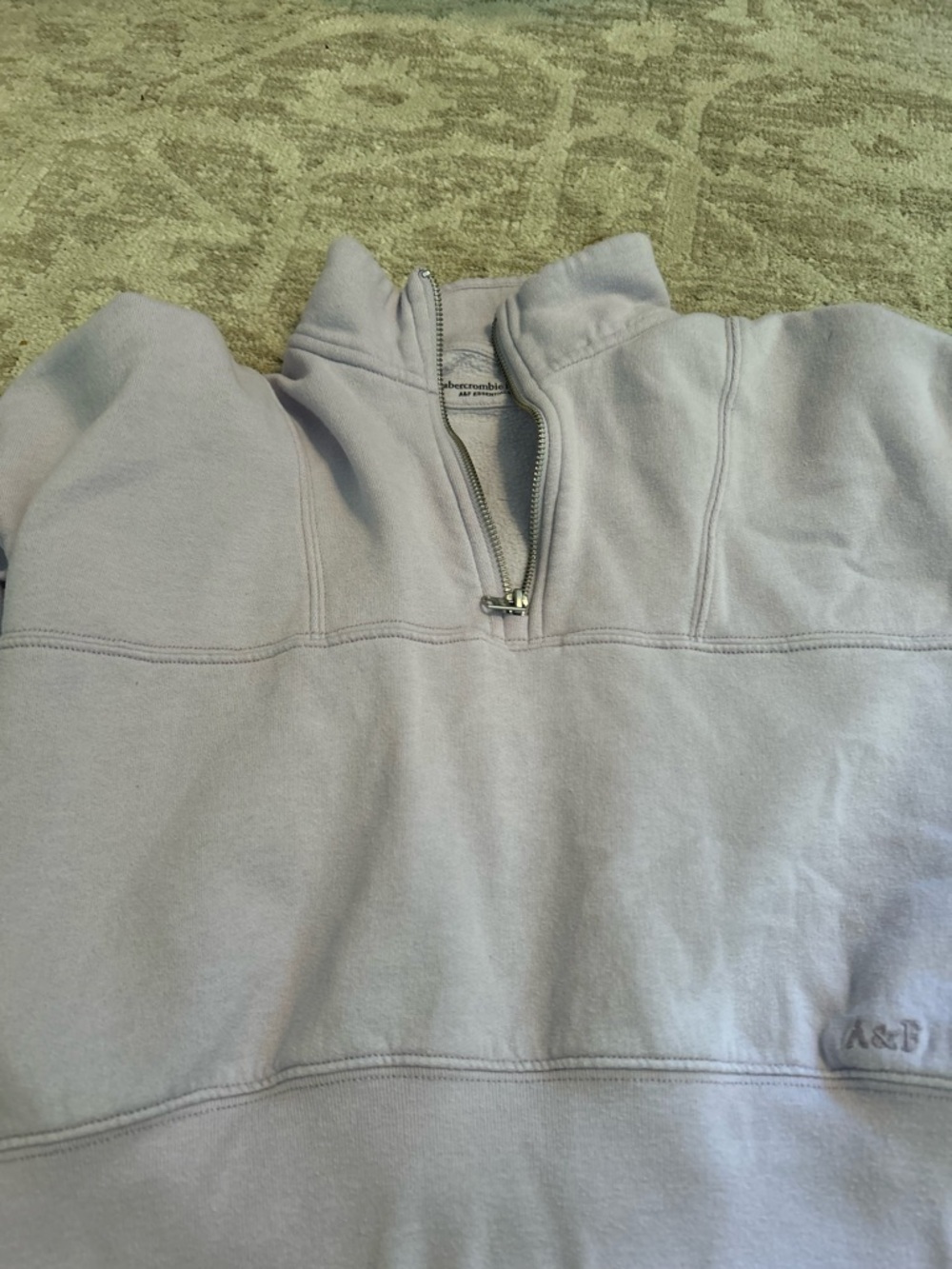 abercrombie kids Light Lavender Zip-Front Sweatshirt